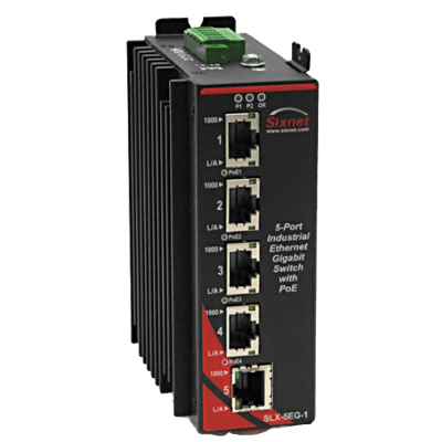 Red Lion Industrial Ethernet Switch, SLX-5EG-1